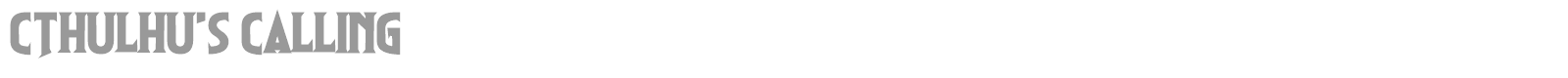 Cthulhu's Calling font preview